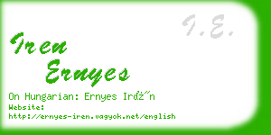 iren ernyes business card